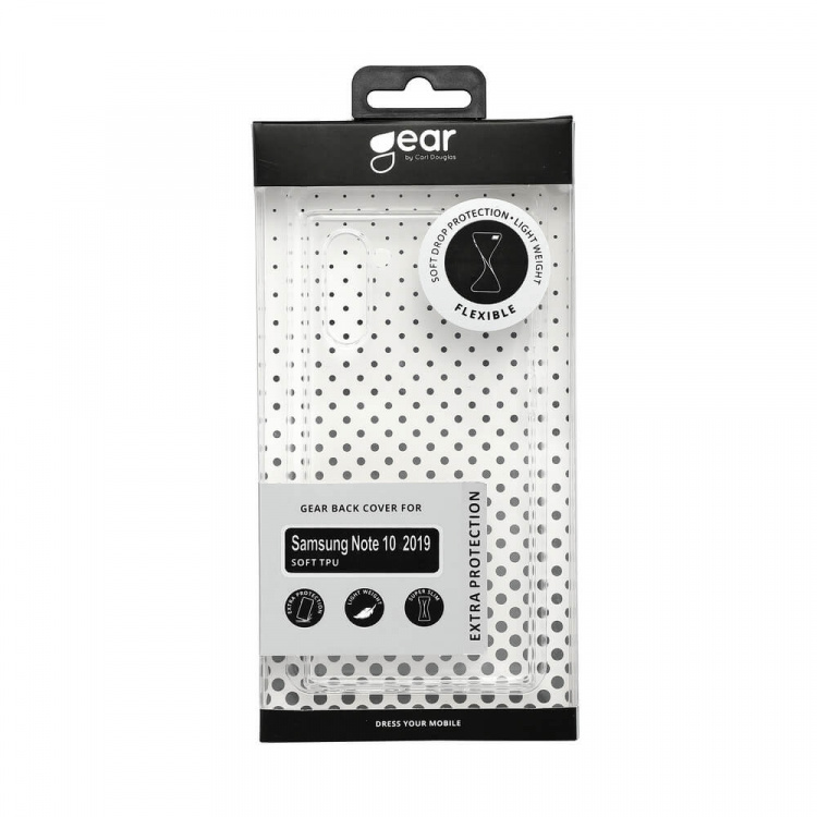 Gear Suojakuori TPU Läpinäkyvä - Samsung Note 10 2019 TPU Läpinäkyvä
