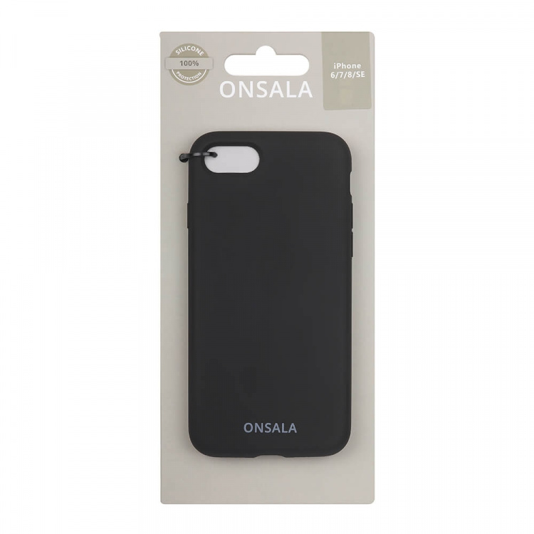 Onsala Suojakuori Silikooni Black - iPhone 6/7/8/SE Onsala Suojakuori Silikooni Black - iPhone 6/7/8/SE