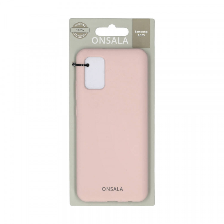 Onsala Suojakuori Silikooni Sand Pink - Samsung A02s