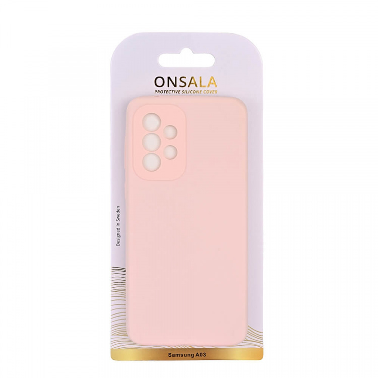 Onsala Suojakuori Silikooni Chalk Pink - Samsung A03