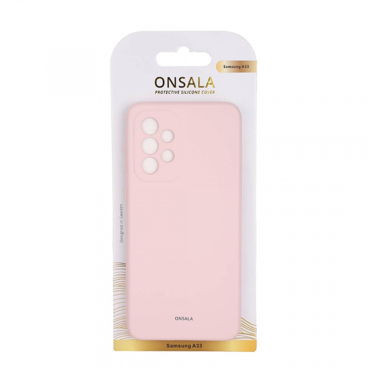 Onsala Suojakuori Silikooni Chalk Pink - Samsung A33