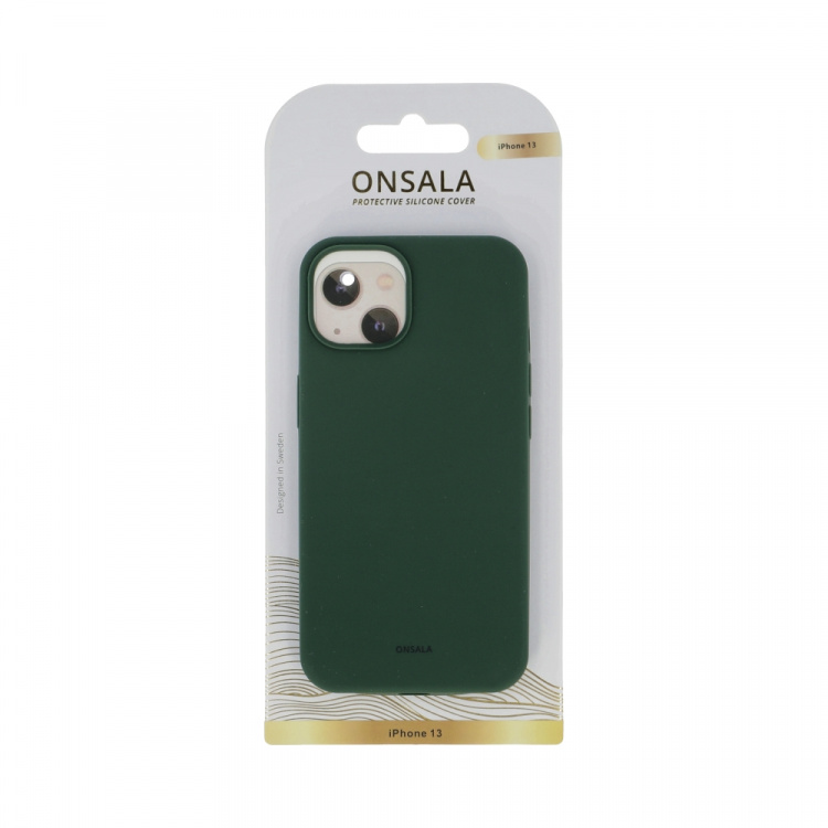 Onsala Suojakuori Silikooni Olive Green - iPhone 13