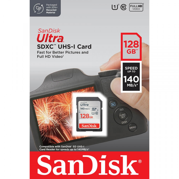 SANDISK Muistikortti SDXC Ultra 128GB 140MB/s SANDISK Muistikortti SDXC Ultra 128GB 140MB/s