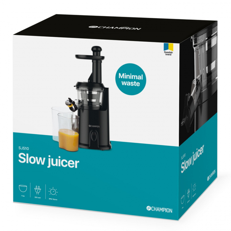 Champion Slowjuicer 1L 200W SJ510 Musta