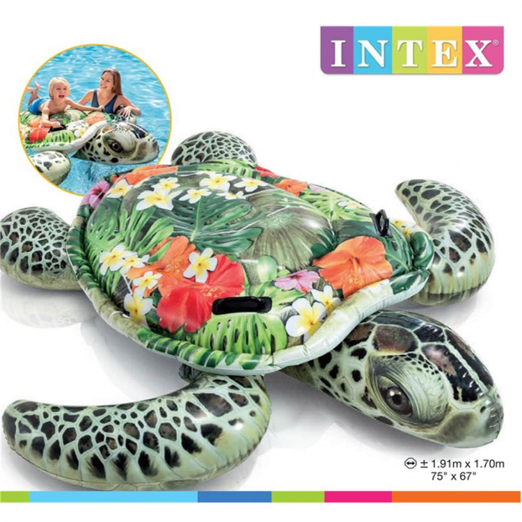Intex, Ride-On Realistisk Sköldpadda 191x170cm