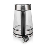 Nedis SmartLife Vedenkeitin | Wi-Fi | 1.7 l | Lasi | 40,60,70,80,90,100 °C | Lämpötilailmaisin | Pyörivä 360 astetta | Piilotettu lämmityselementti | Strix® ohjain | Tyhjäksi kiehumisen suoja | Android™ / IOS