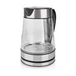 Nedis SmartLife Vedenkeitin | Wi-Fi | 1.7 l | Lasi | 40,60,70,80,90,100 °C | Lämpötilailmaisin | Pyörivä 360 astetta | Piilotettu lämmityselementti | Strix® ohjain | Tyhjäksi kiehumisen suoja | Android™ / IOS