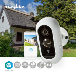 Nedis SmartLife Ulkokamera | Full HD 1080p | IP65 | Maks. akunkesto: 6 Kuukautta | MicroSD (ei sisälly) / Pilvipalvelutallennus (valinnainen) | 5 V DC | Liiketunnistimella | Yökuvaus | Valkoinen