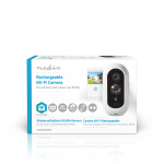Nedis SmartLife Ulkokamera | Full HD 1080p | IP65 | Maks. akunkesto: 6 Kuukautta | MicroSD (ei sisälly) / Pilvipalvelutallennus (valinnainen) | 5 V DC | Liiketunnistimella | Yökuvaus | Valkoinen