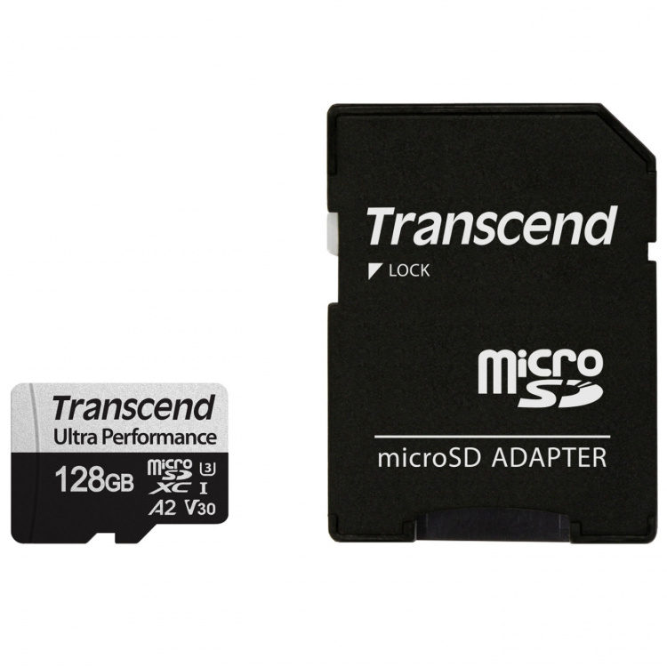Transcend microSDXC 340S 128GB U3 A2 V30 (R160/W125)