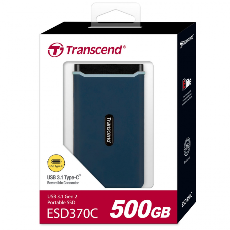 Transcend Portabel SSD ESD370C USB-C 500GB (R1050/W950) Transcend Portabel SSD ESD370C USB-C 500GB (R1050/W950)