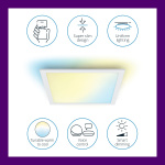 WiZ WiFi Panel Square 12W 1000ml Varm-kallvit WiZ WiFi Panel Square 12W 1000ml Varm-kallvit