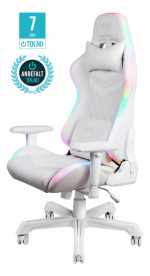 Deltaco Gaming RGB Gamingstol, Vit