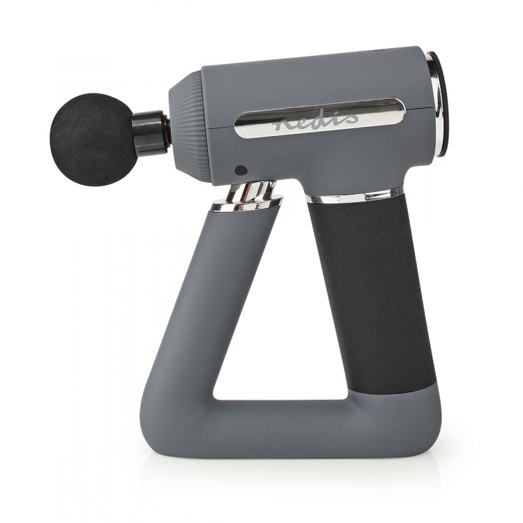 Nedis Urheiluhierontapistooli | Paristokäyttöinen | N/A | Ladattava | 6 hierontatilaa | USB kaapeli | Harmaa