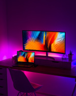 DELTACO GAMING LED-lista, 2x50cm,12 eri väriä, RGB, kaukosäädin, USB