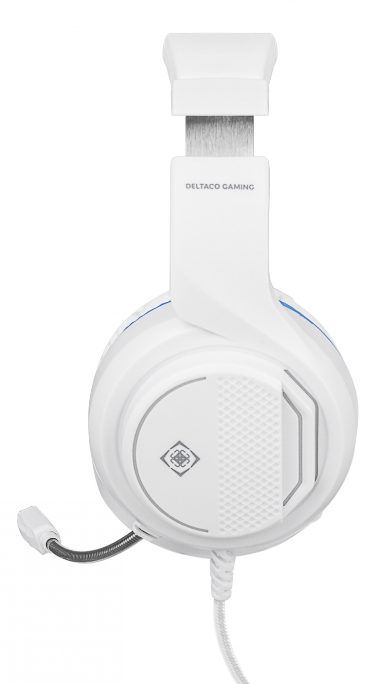 DELTACO GAMING Stereo Gaming Headset for PS5, 1x 3.5mm connector,white