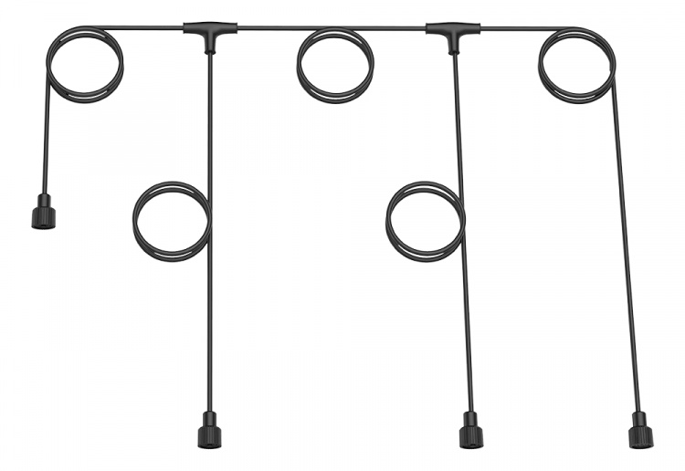 DELTACO SMART HOME, förlängning till SH-GLK01, 2 lampor, svart