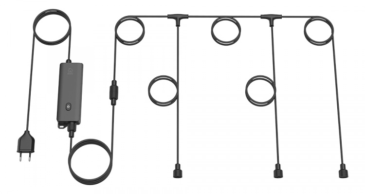 DELTACO SMART HOME Smart RGB puutarhavalo, musta