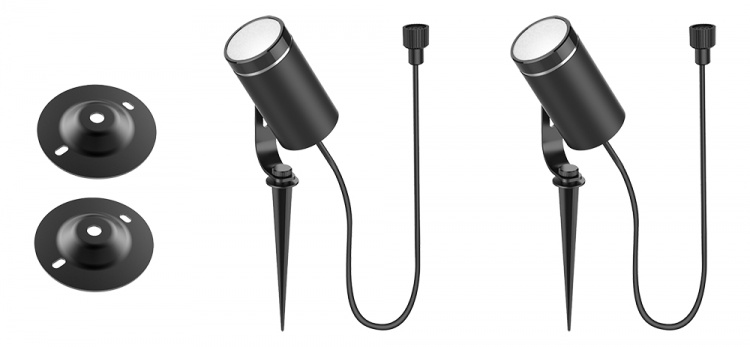 DELTACO SMART HOME Smart RGB puutarhavalo, musta