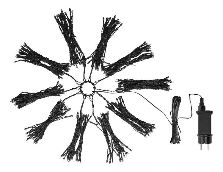 DELTACO SMART HOME joulukuusen RGB-koristevalot, Wi-Fi, IP44, 10 nauh.
