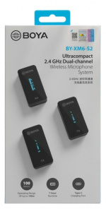 Boya Ultracompact 2.4GHz Dual-channel Wireless Microphone 1+2