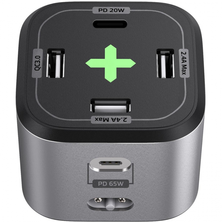 Celly Power Station 65W 3xUSB-A 2xUS
