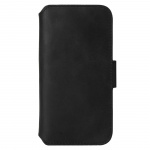 Krusell iPhone 12 Mini PhoneWallet Leather, Black Krusell iPhone 12 Mini PhoneWallet Leather, Black