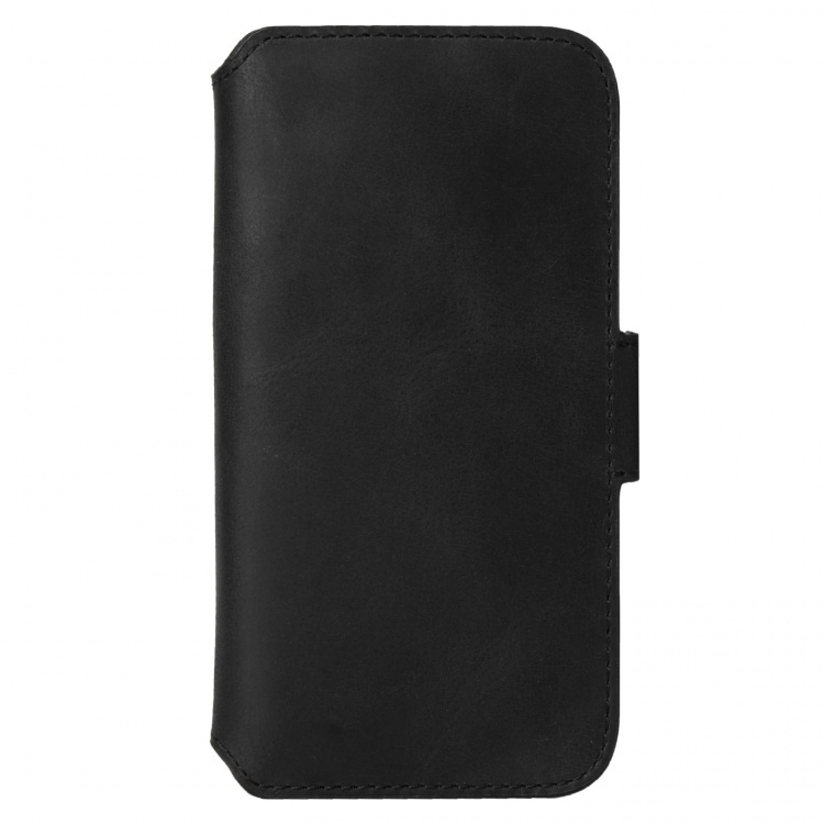Krusell iPhone 12 Mini PhoneWallet Leather, Black Krusell iPhone 12 Mini PhoneWallet Leather, Black
