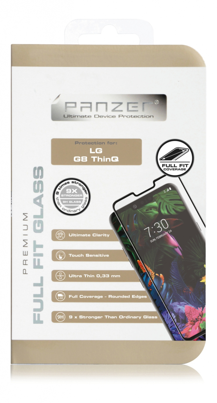 Panzer LG G8 ThinQ, Full-Fit Glass, Black