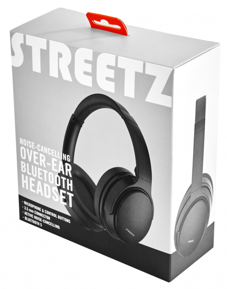 STREETZ Bluetooth-vastamelukuulokkeet, mikrofoni, ohjauspainik., musta STREETZ Bluetooth-vastamelukuulokkeet, mikrofoni, ohjauspainik., musta