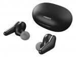 STREETZ True Wireless Stereo in-ear, dual earbuds, charge case, black