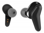 STREETZ True Wireless Stereo in-ear, dual earbuds, charge case, black