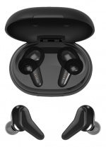 STREETZ True Wireless Stereo in-ear, dual earbuds, charge case, black