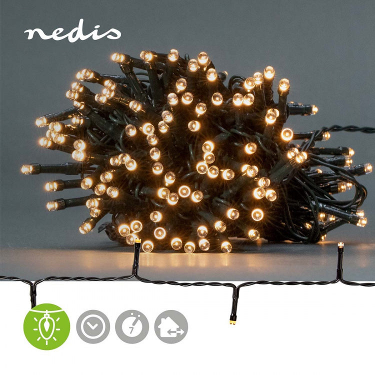 Nedis Jouluvalot | Nauha | 192 LED\'s | Lämmin Valkoinen | 14.40 m | Kevyet vaikutukset: 7 | Sisä- tai ulkotila | Paristokäyttöinen Nedis Jouluvalot | Nauha | 192 LED\'s | Lämmin Valkoinen | 14.40 m | Kevyet vaikutukset: 7 | Sisä- tai ulkotila | Paristokäyttöinen