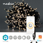 Nedis SmartLife Jouluvalot | Nauha | Wi-Fi | Lämmin Valkoinen | 400 LED\'s | 20.0 m | Android™ / IOS
