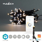 Nedis SmartLife Jouluvalot | Nauha | Wi-Fi | Lämpimästä kylmään valkoiseen | 50 LED\'s | 5.00 m | Android™ / IOS