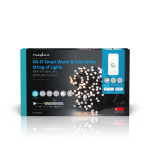 Nedis SmartLife Jouluvalot | Nauha | Wi-Fi | Lämpimästä kylmään valkoiseen | 100 LED\'s | 10.0 m | Android™ / IOS