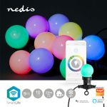 Nedis SmartLife-koristevalot | Partylight | Wi-Fi | RGB / Valkoinen | 10 LED\'s | 9.00 m | Android™ / IOS | Polttimon halkaisija: 50 mm Nedis SmartLife-koristevalot | Partylight | Wi-Fi | RGB / Valkoinen | 10 LED\'s | 9.00 m | Android™ / IOS | Polttimon halkaisija: 50 mm