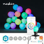 Nedis SmartLife-koristevalot | Partylight | Wi-Fi | RGB / Valkoinen | 20 LED\'s | 10 m | Android™ / IOS | Polttimon halkaisija: 50 mm Nedis SmartLife-koristevalot | Partylight | Wi-Fi | RGB / Valkoinen | 20 LED\'s | 10 m | Android™ / IOS | Polttimon halkaisija: 50 mm
