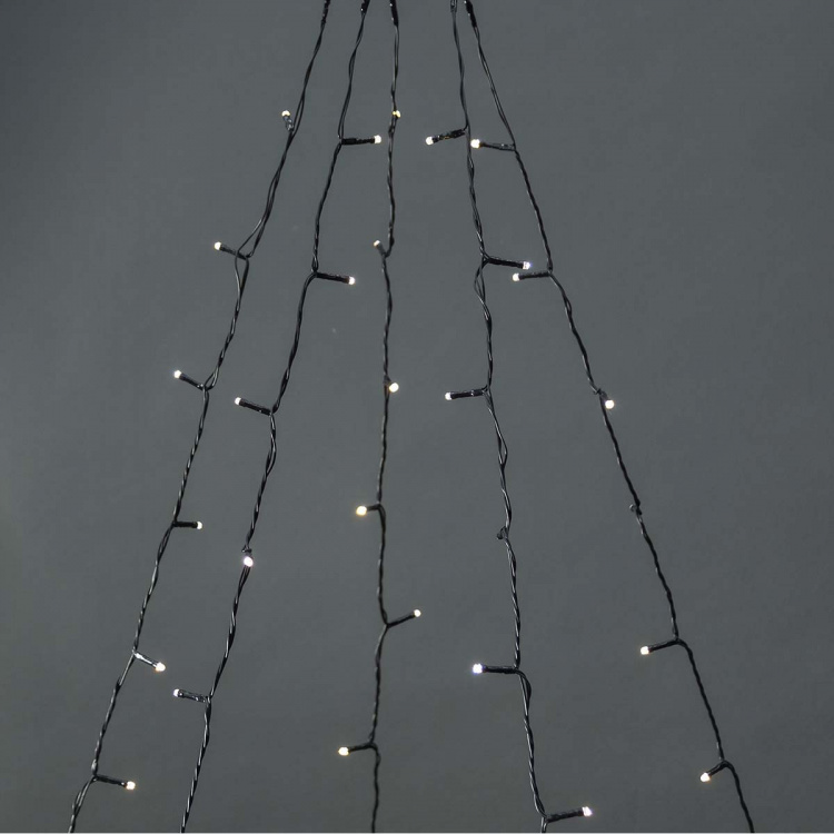 Nedis SmartLife Jouluvalot | Puu | Wi-Fi | Lämmin Valkoinen | 200 LED\'s | 20.0 m | 5 x 4 m | Android™ / IOS