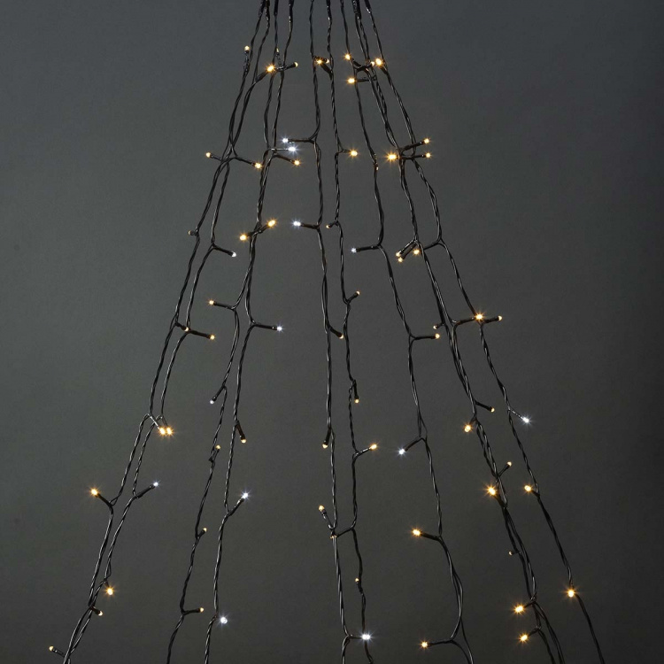 Nedis SmartLife Jouluvalot | Puu | Wi-Fi | Lämpimästä kylmään valkoiseen | 200 LED\'s | 20.0 m | 10 x 2 m | Android™ / IOS