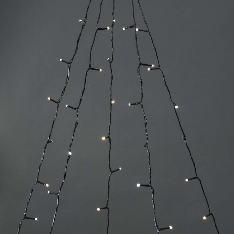 Nedis SmartLife Jouluvalot | Puu | Wi-Fi | Lämpimästä kylmään valkoiseen | 200 LED\'s | 20.0 m | 5 x 4 m | Android™ / IOS