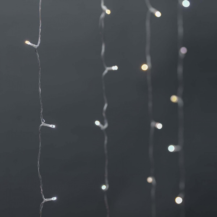 Nedis SmartLife Jouluvalot | Verho | Wi-Fi | Lämpimästä kylmään valkoiseen | 200 LED\'s | 3 m | Android™ / IOS