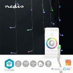 Nedis SmartLife Jouluvalot | Verho | Wi-Fi | RGB | 180 LED\'s | 3 m | Android™ / IOS