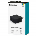 Champion Dual USB Laddare 24W Champion Dual USB Laddare 24W