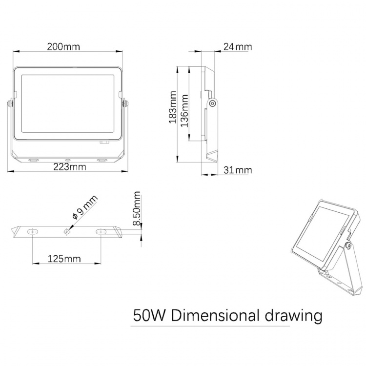Philips ProjectLine Strålkastare 50W 4750lm
