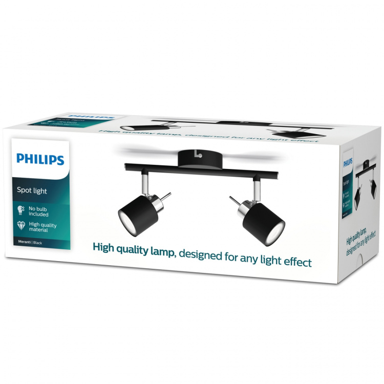 Philips Meranti Spotlight 2 Spot Svart Philips Meranti Spotlight 2 Spot Svart