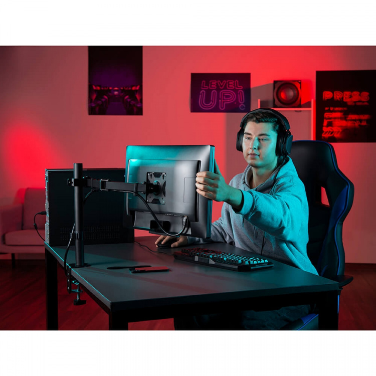 Hama Monitor Holder Work Out Single XL Black