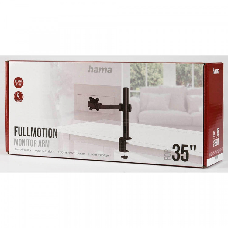 Hama Monitor Holder Operator Single XL Black Hama Monitor Holder Operator Single XL Black