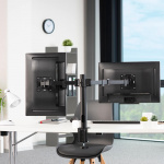 Hama Monitor Holder Operator Twin Black